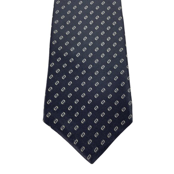 Zylos George Machado Other - Zylos George Machado Black & Gray Geometric Print 100% Silk Mens Tie Necktie